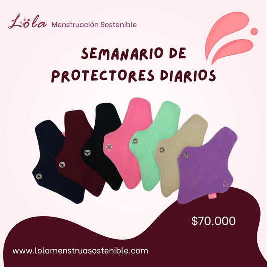 Semanario de Protectores Diarios estilo tanga